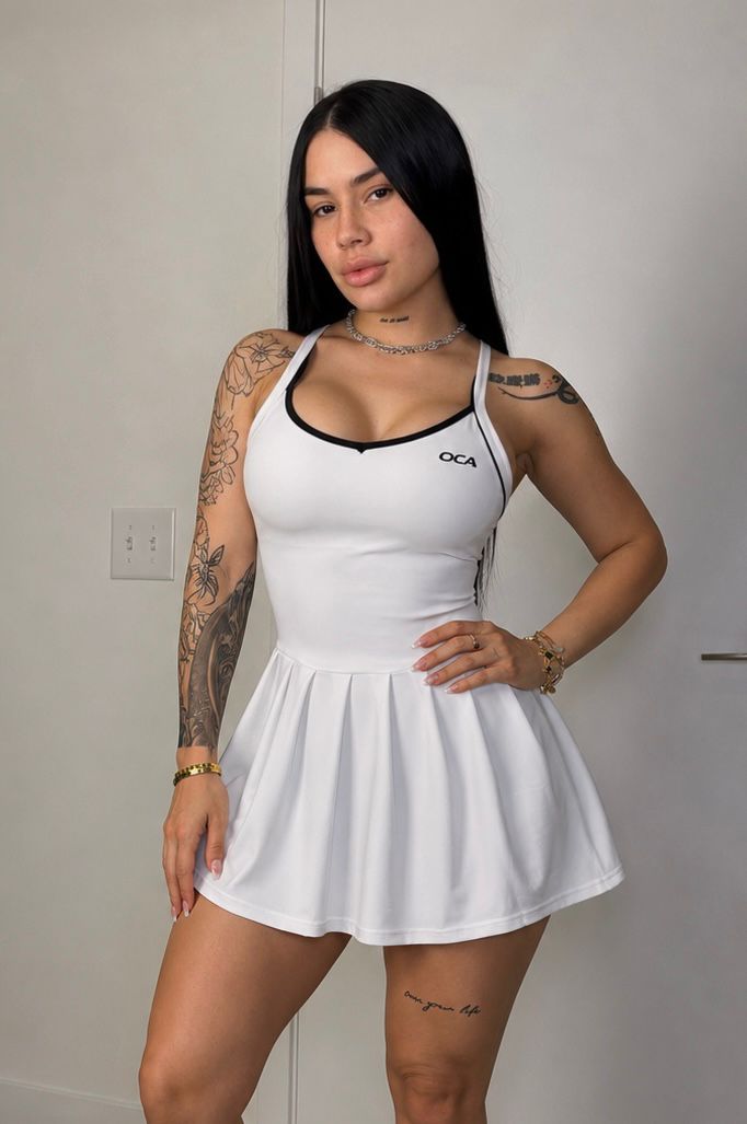 Vestido Deportivo OCA Blanco con Short Integrado